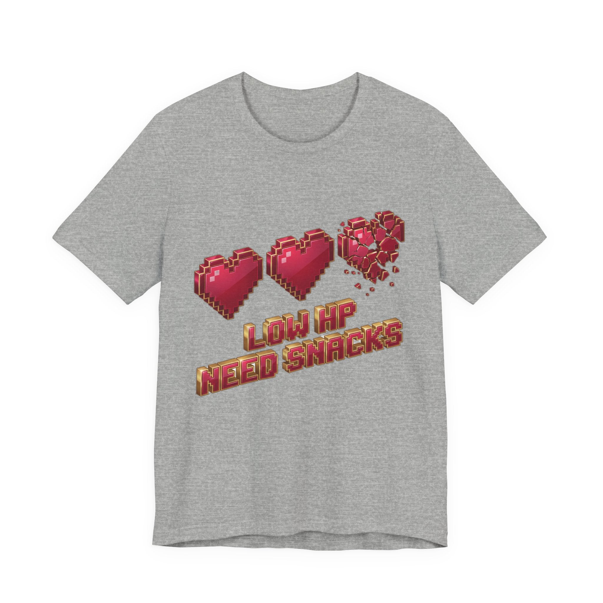 Low HP Need Snacks Funny Pixel Heart Health Bar