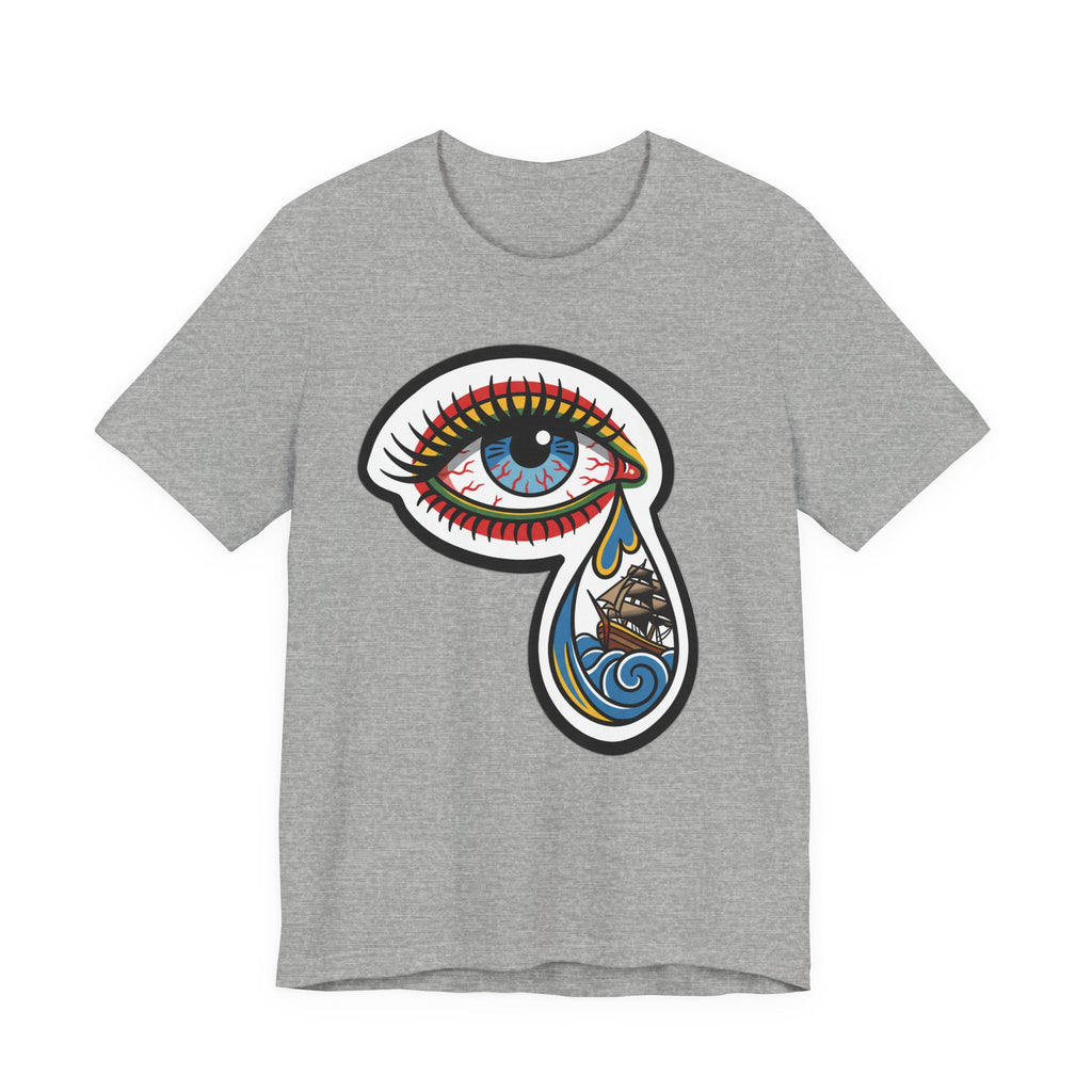 Crying Eye Sinking Ship Traditional Tattoo