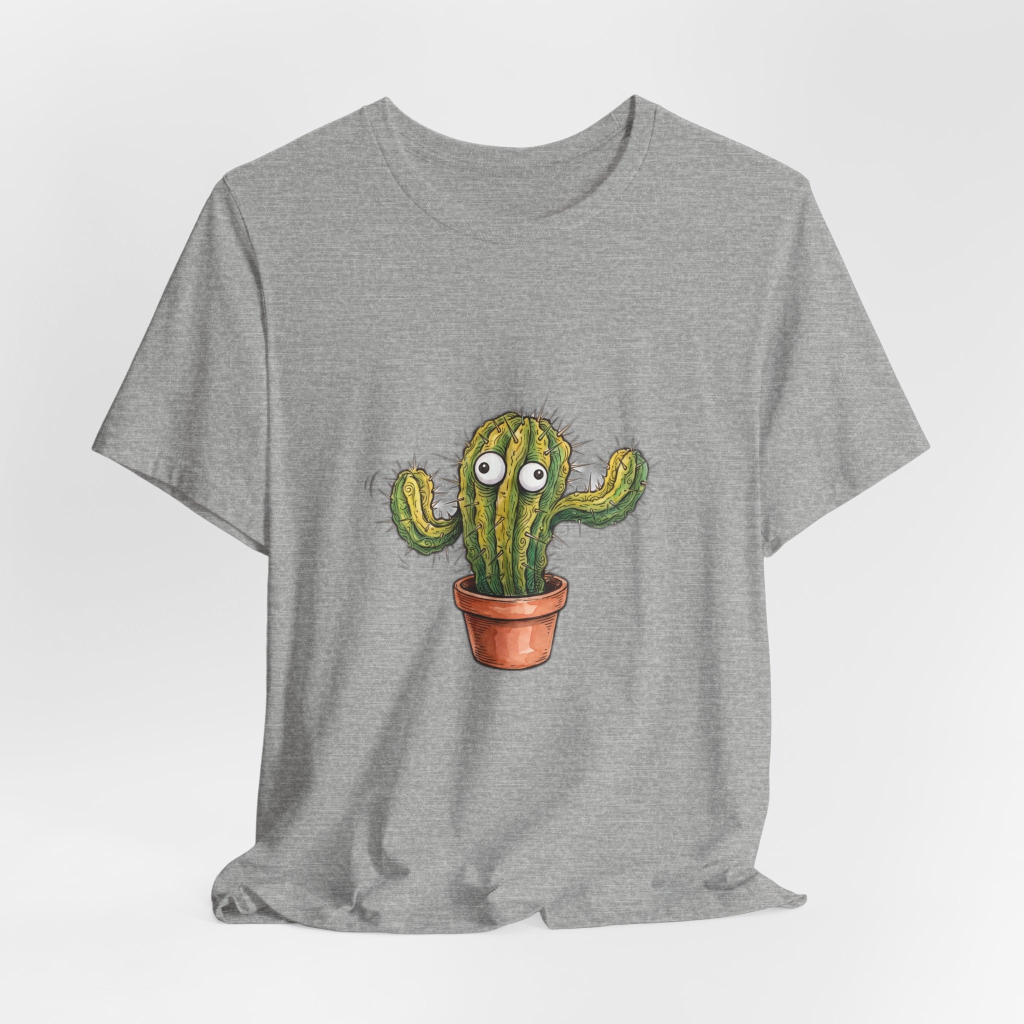Prickly And Panicking Cute Cactus