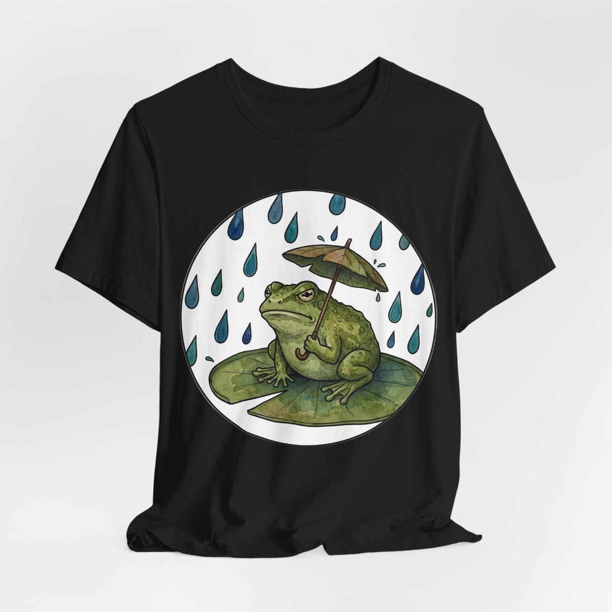 Grumpy Frog Rain Leaf Umbrella Cottagecore