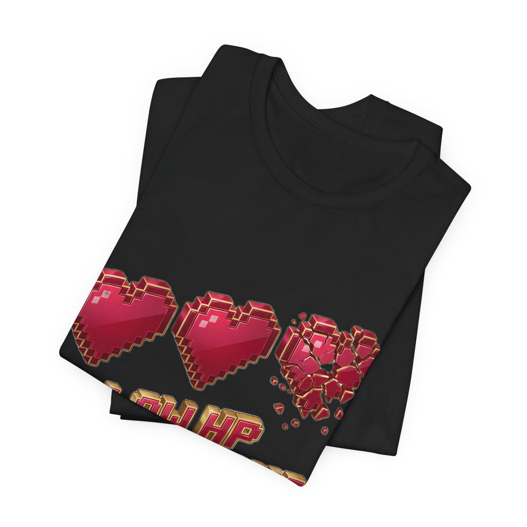 Low HP Need Snacks Funny Pixel Heart Health Bar