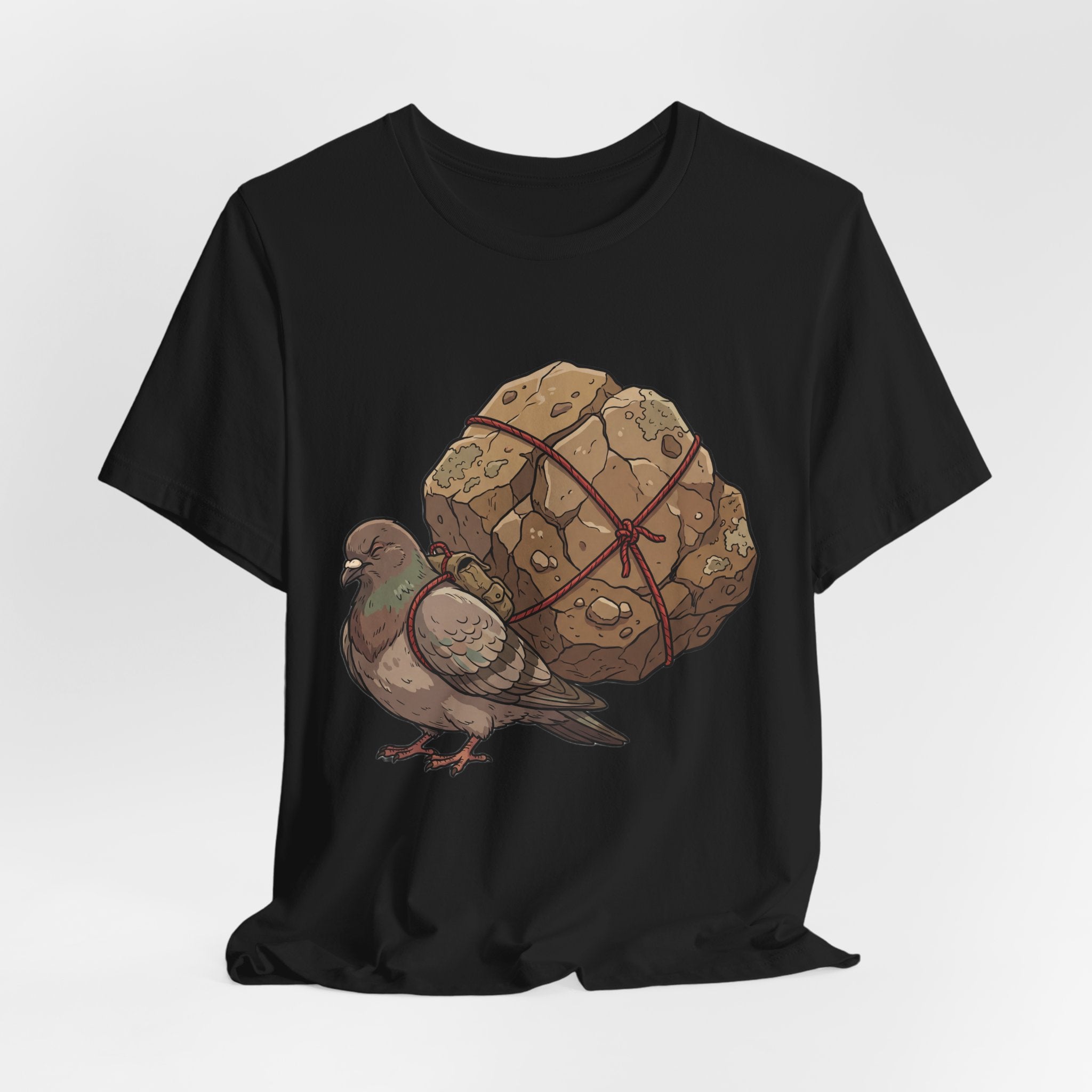 Emotional Baggage Pigeon Carrying Boulder