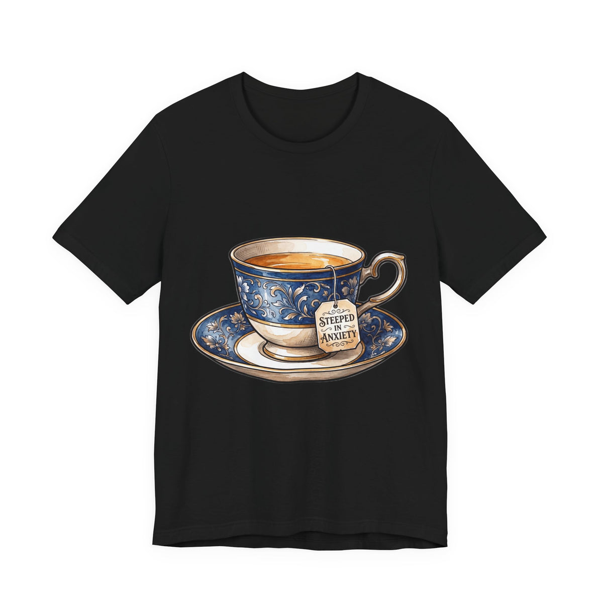 Steeped In Anxiety Funny Floral Teacup