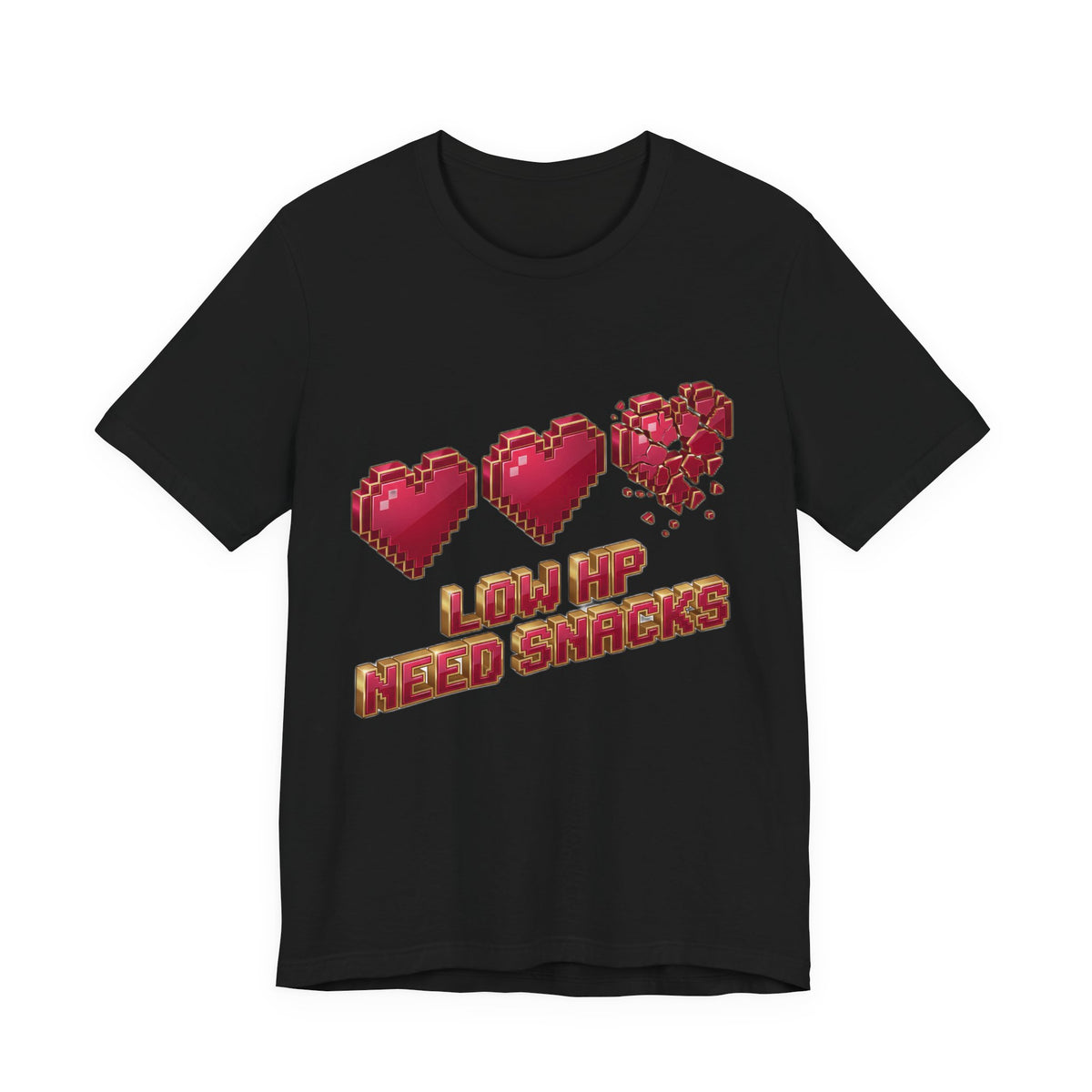 Low HP Need Snacks Funny Pixel Heart Health Bar