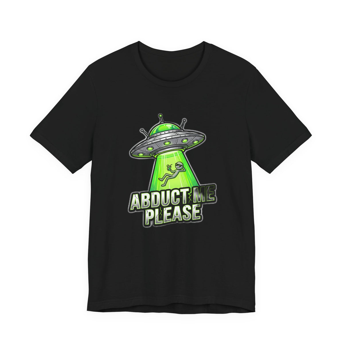 Abduct Me Please Funny Retro UFO Alien