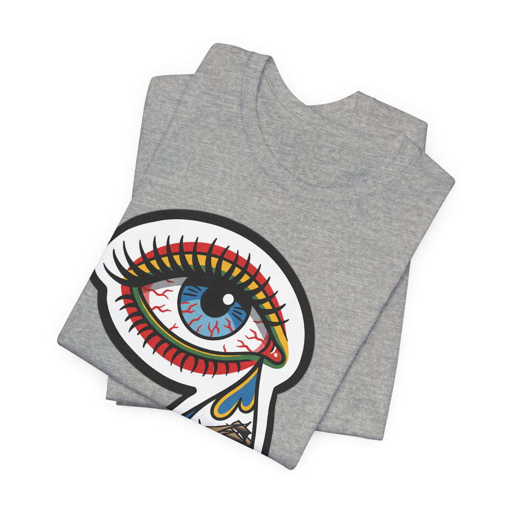 Crying Eye Sinking Ship Traditional Tattoo