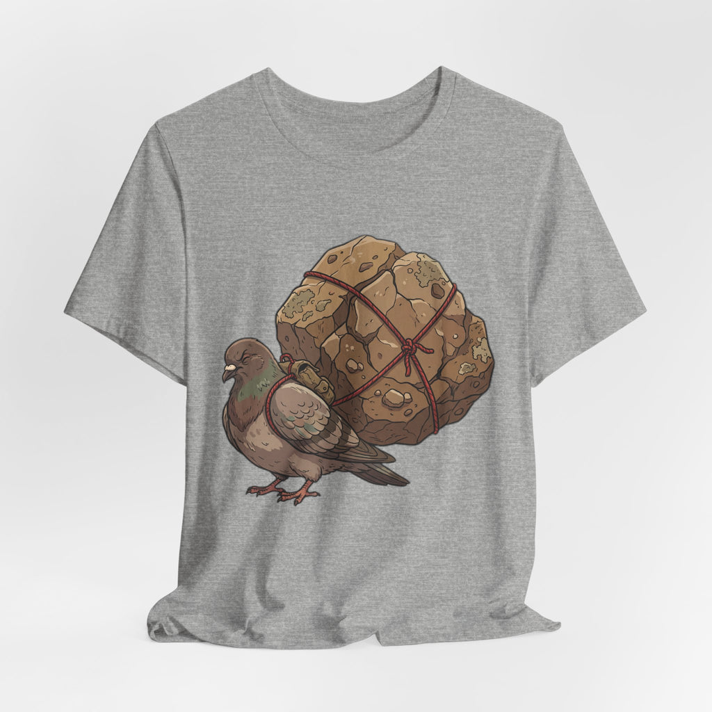 Emotional Baggage Pigeon Carrying Boulder