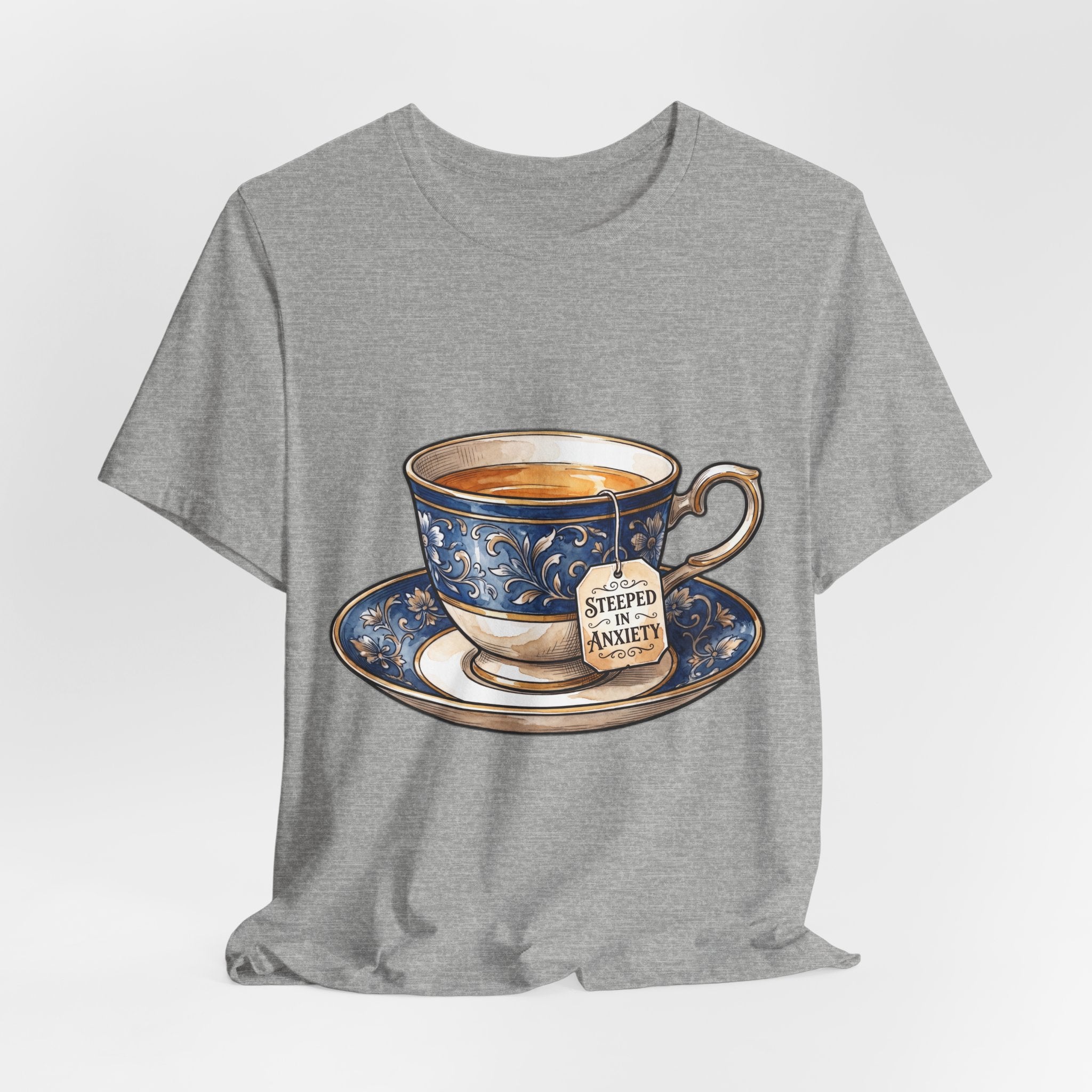 Steeped In Anxiety Funny Floral Teacup