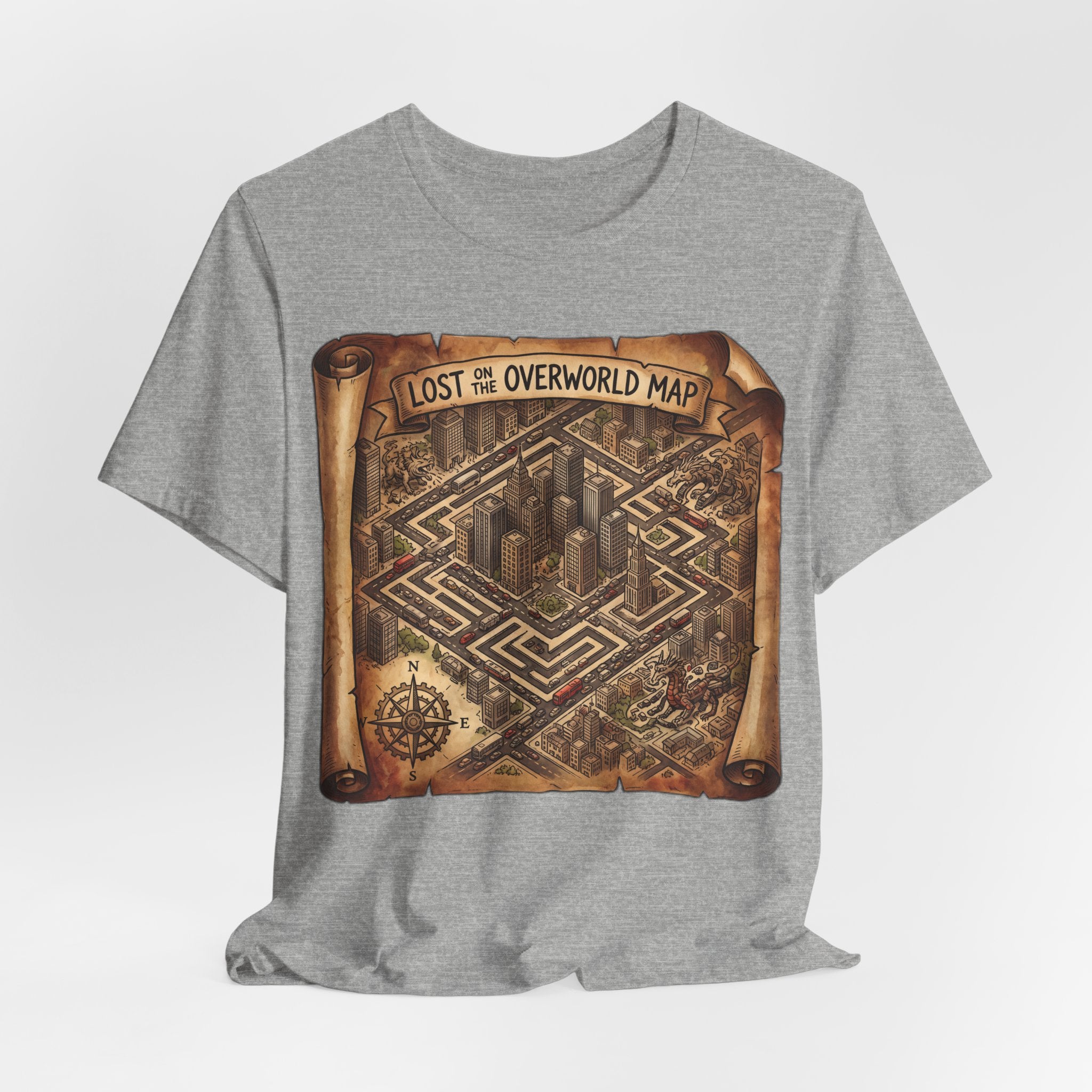 Lost On The Overworld Map Funny RPG Gamer Notebook