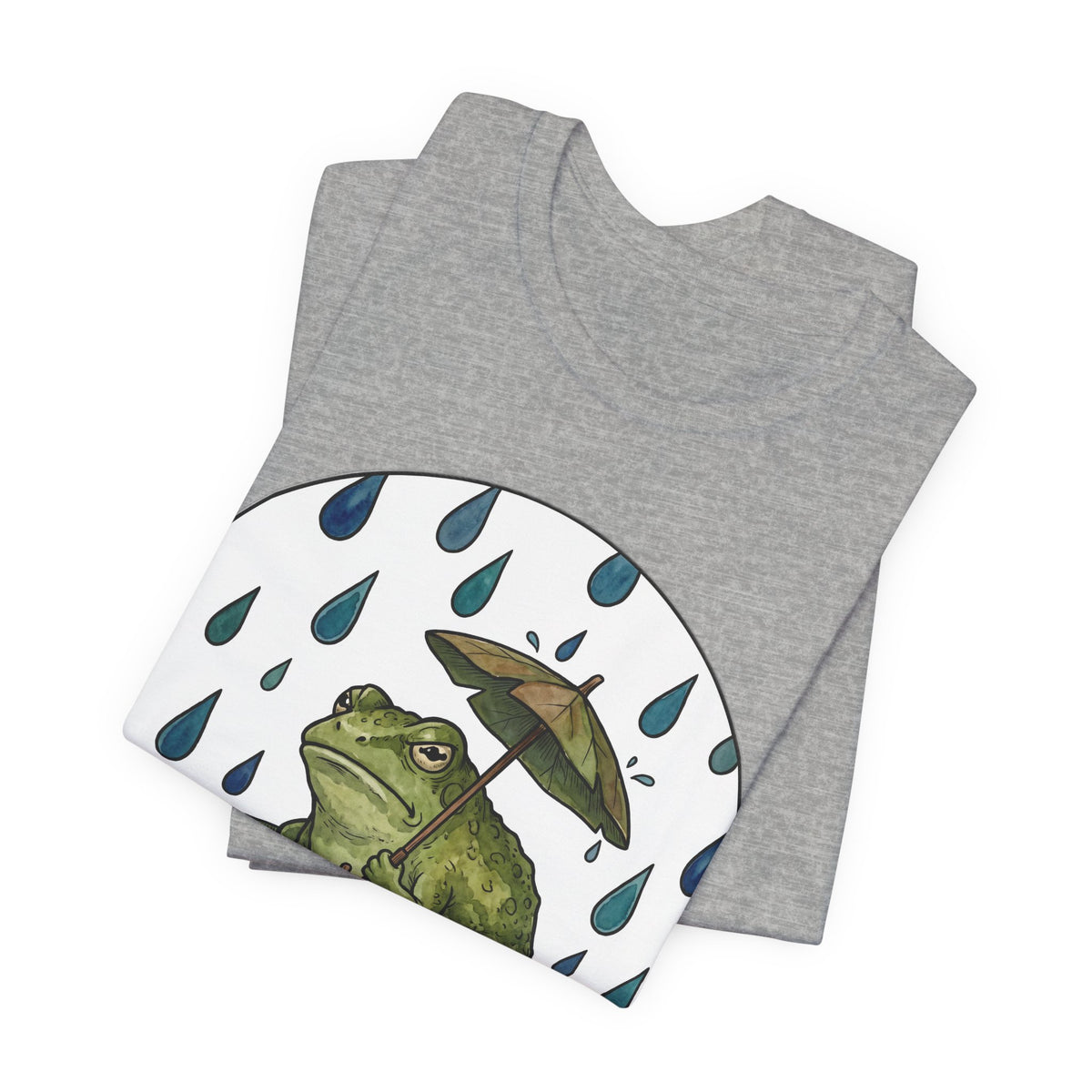 Grumpy Frog Rain Leaf Umbrella Cottagecore