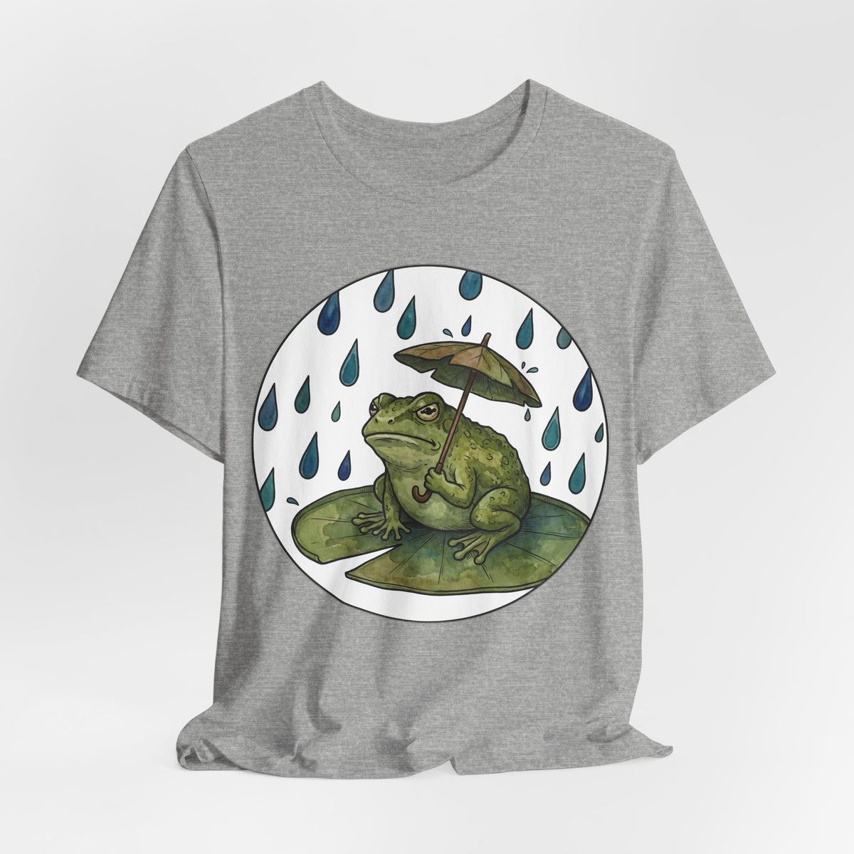 Grumpy Frog Rain Leaf Umbrella Cottagecore