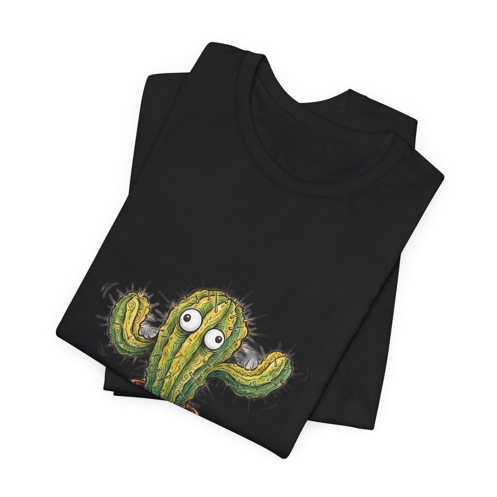 Prickly And Panicking Cute Cactus