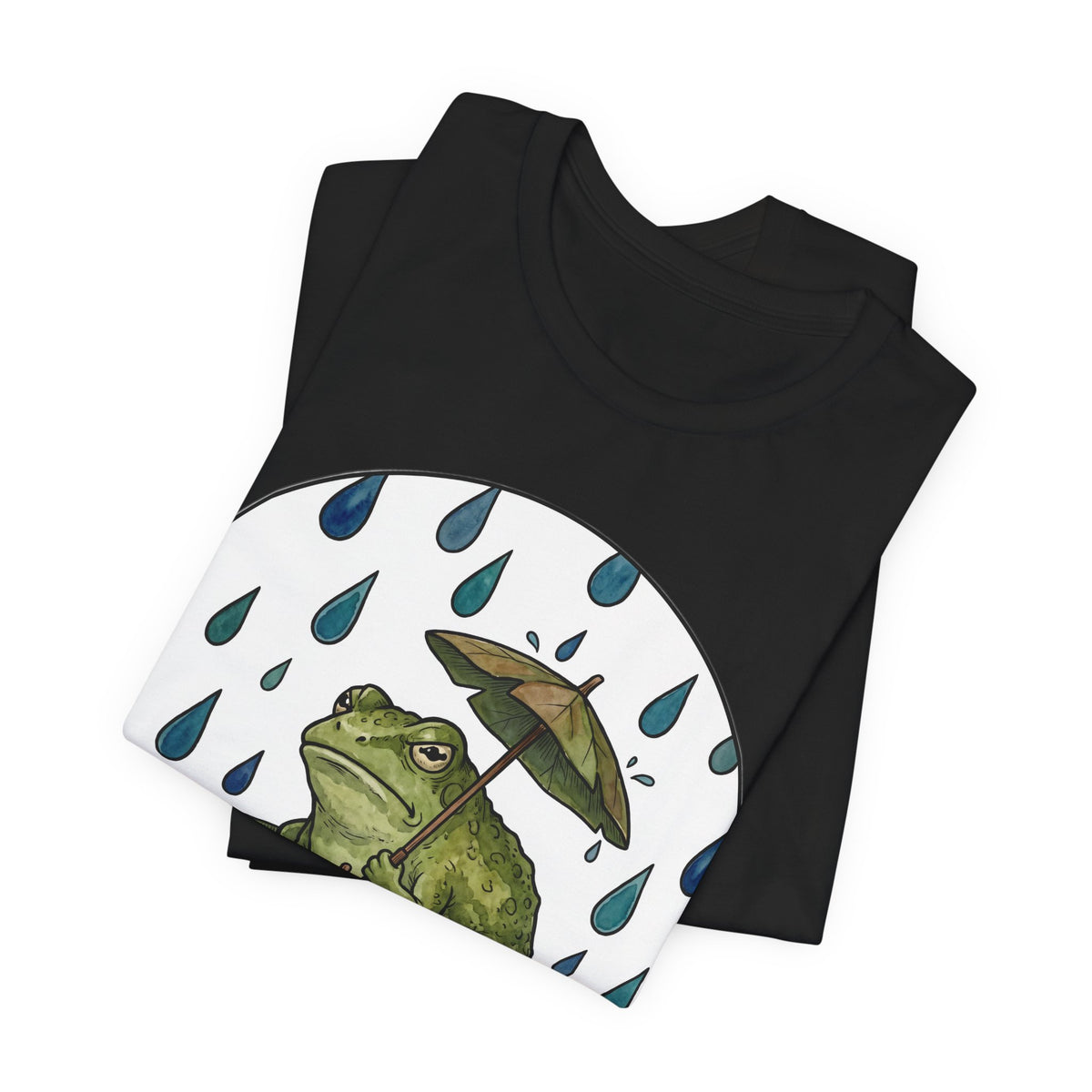 Grumpy Frog Rain Leaf Umbrella Cottagecore