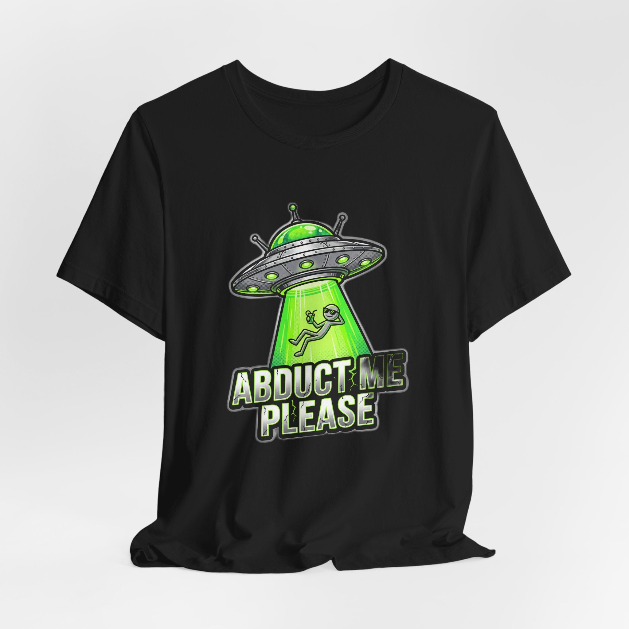 Abduct Me Please Funny Retro UFO Alien
