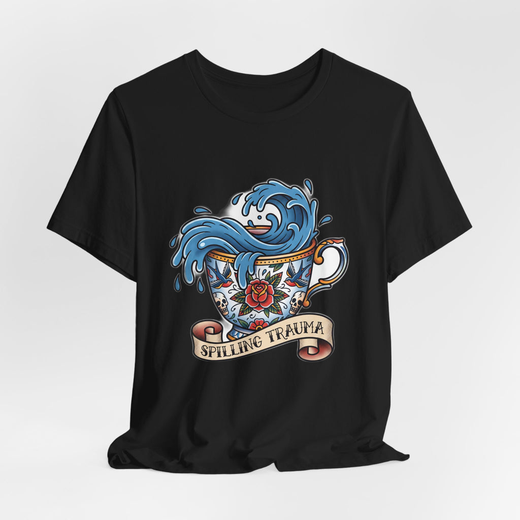 Spilling Trauma Traditional Tattoo Teacup