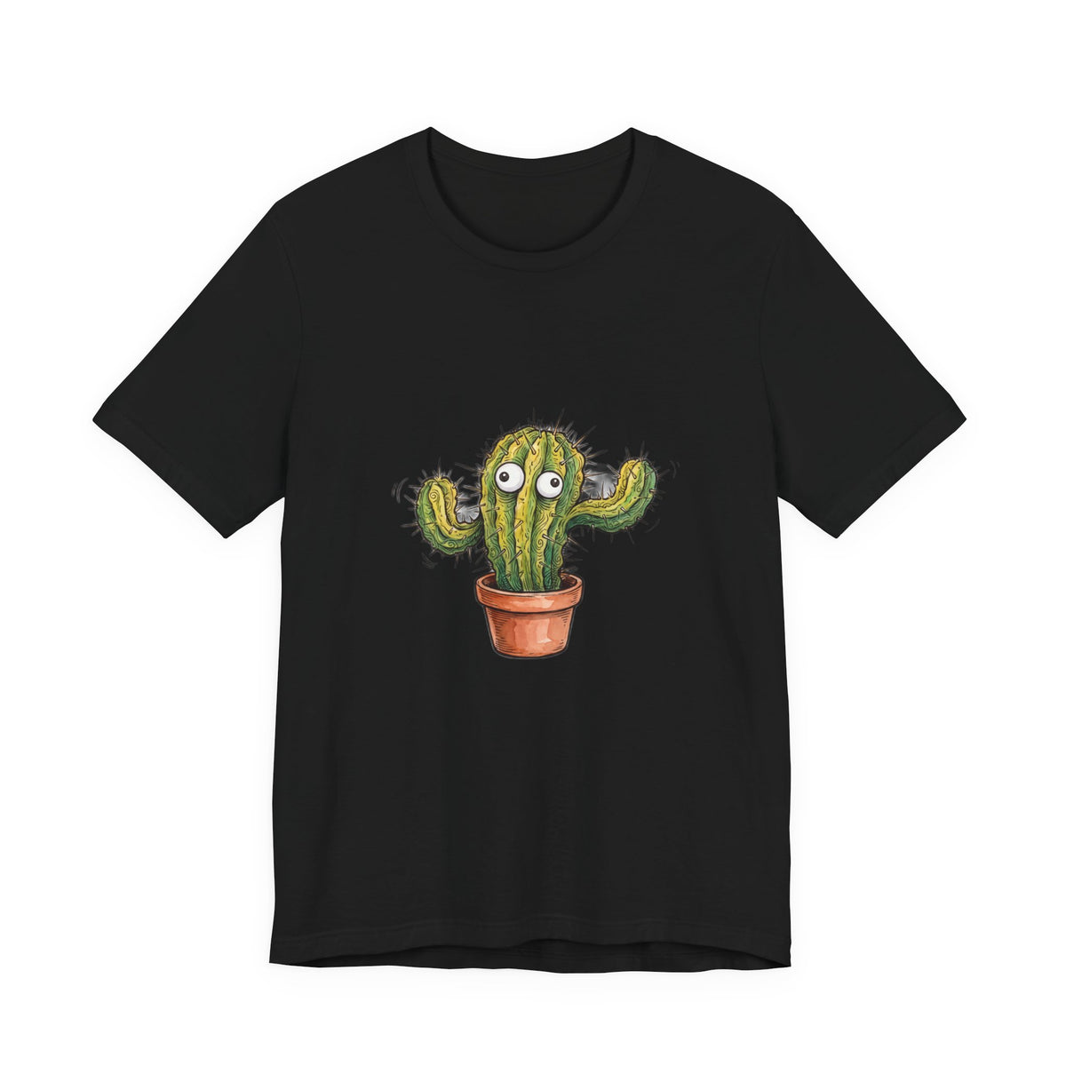 Prickly And Panicking Cute Cactus