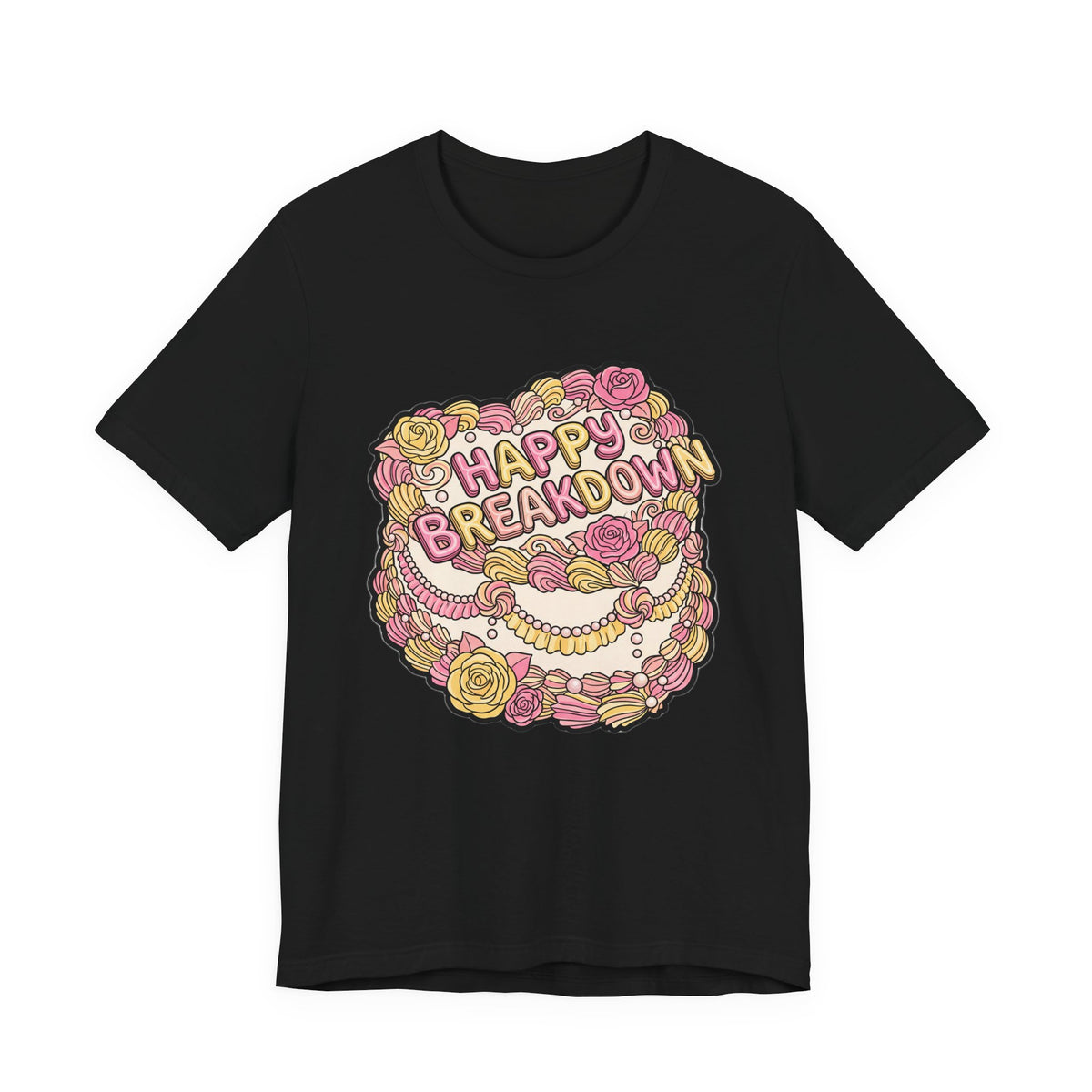 Happy Breakdown Vintage Cake Retro Typography