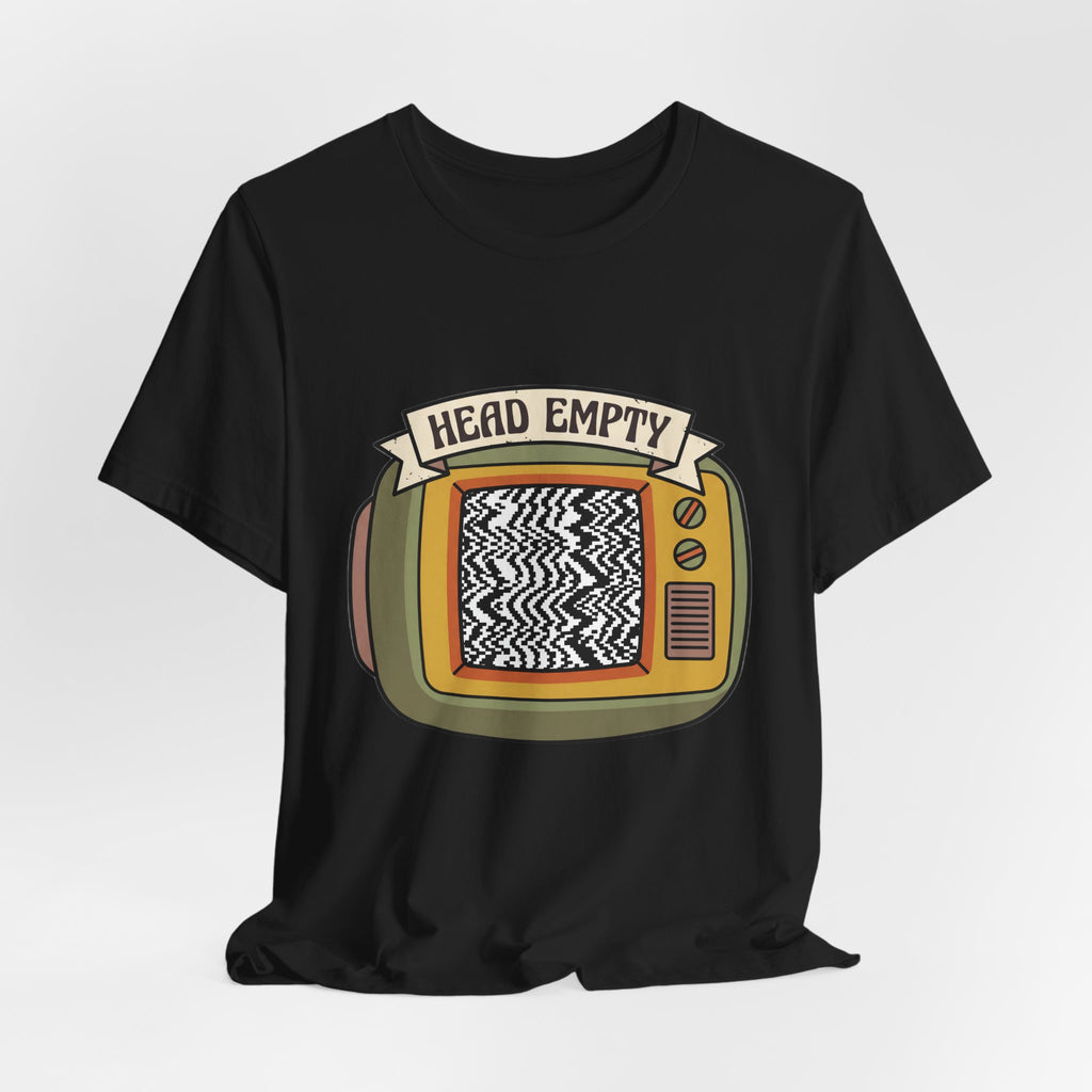 Head Empty TV Static Retro 60s Television