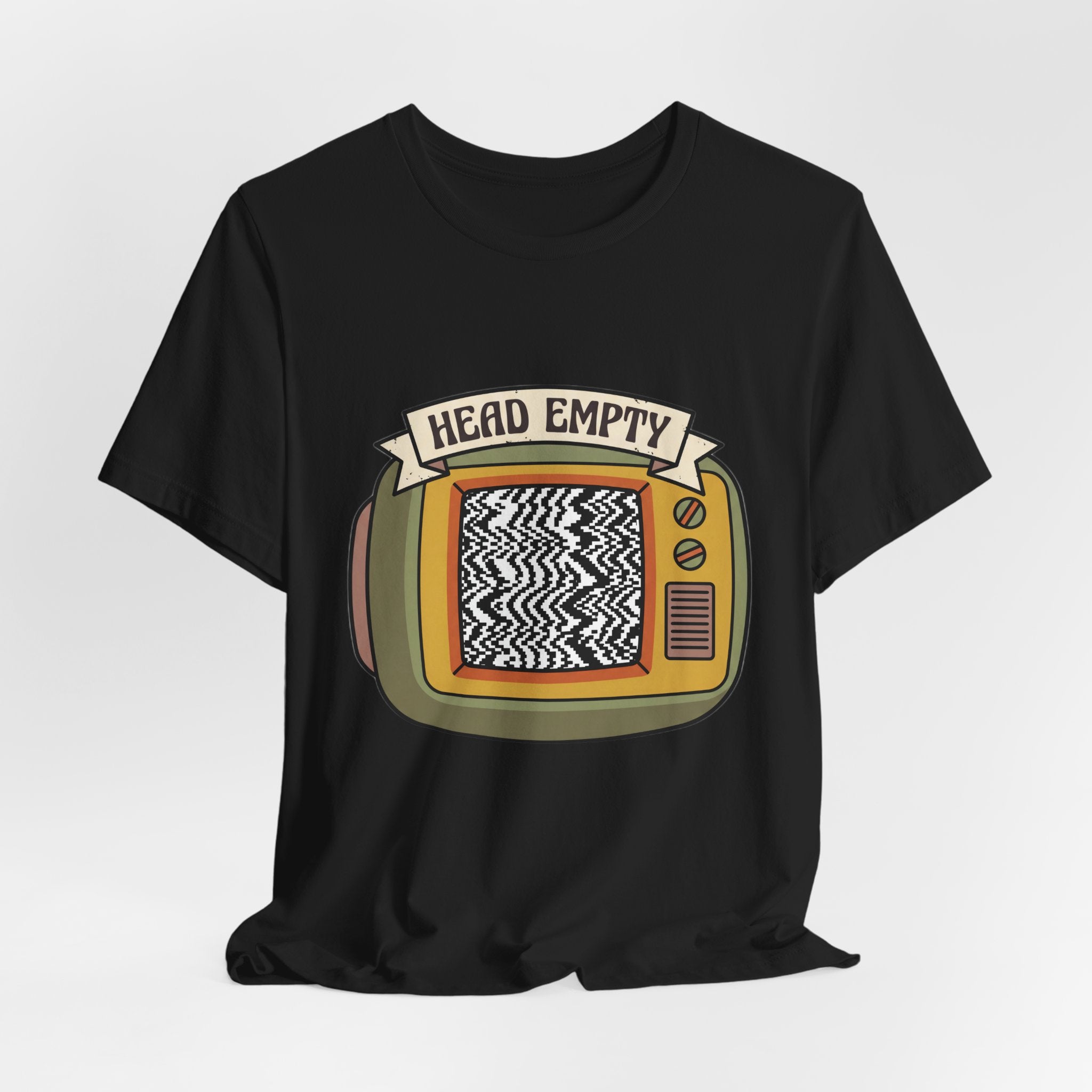 Head Empty TV Static Retro 60s Television