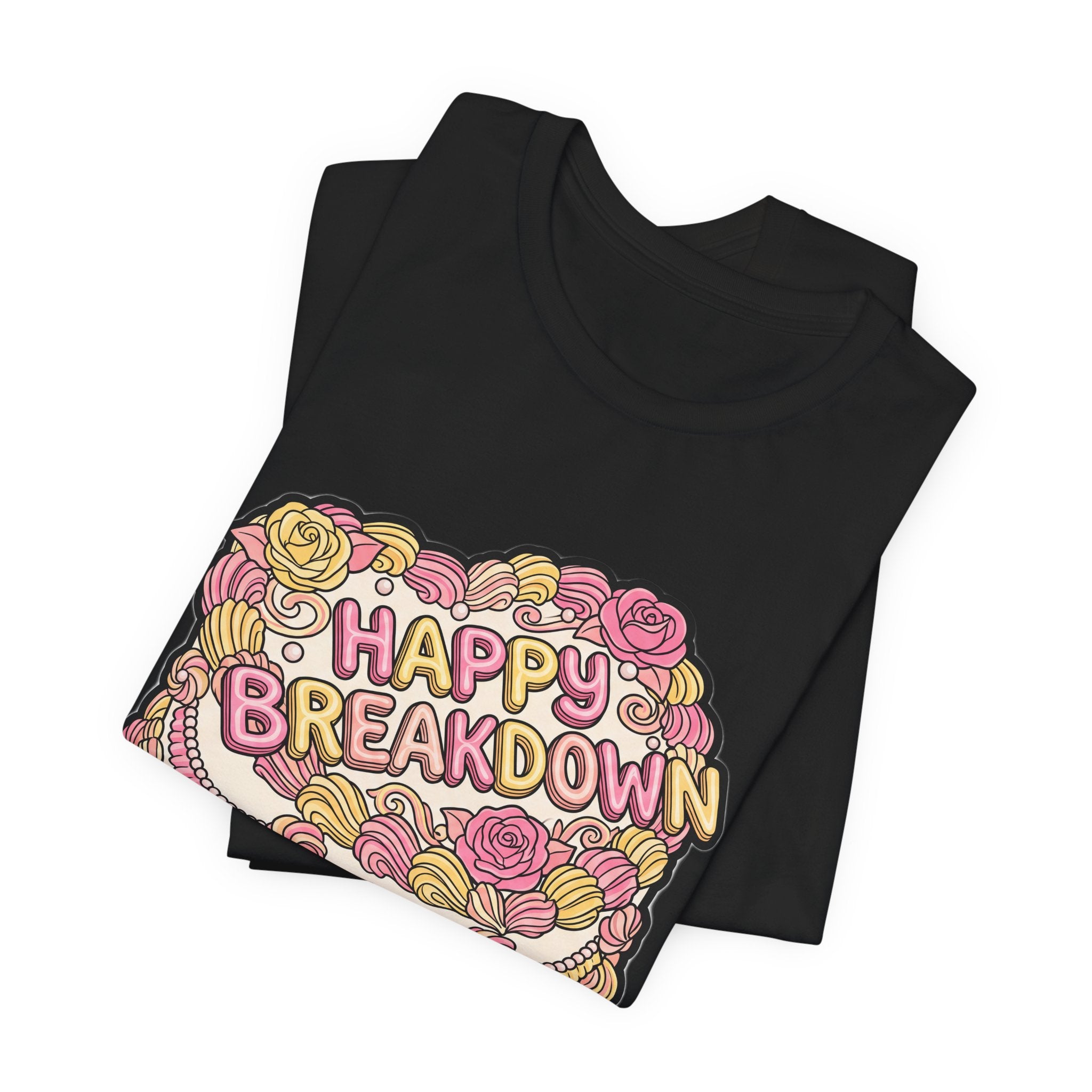 Happy Breakdown Vintage Cake Retro Typography