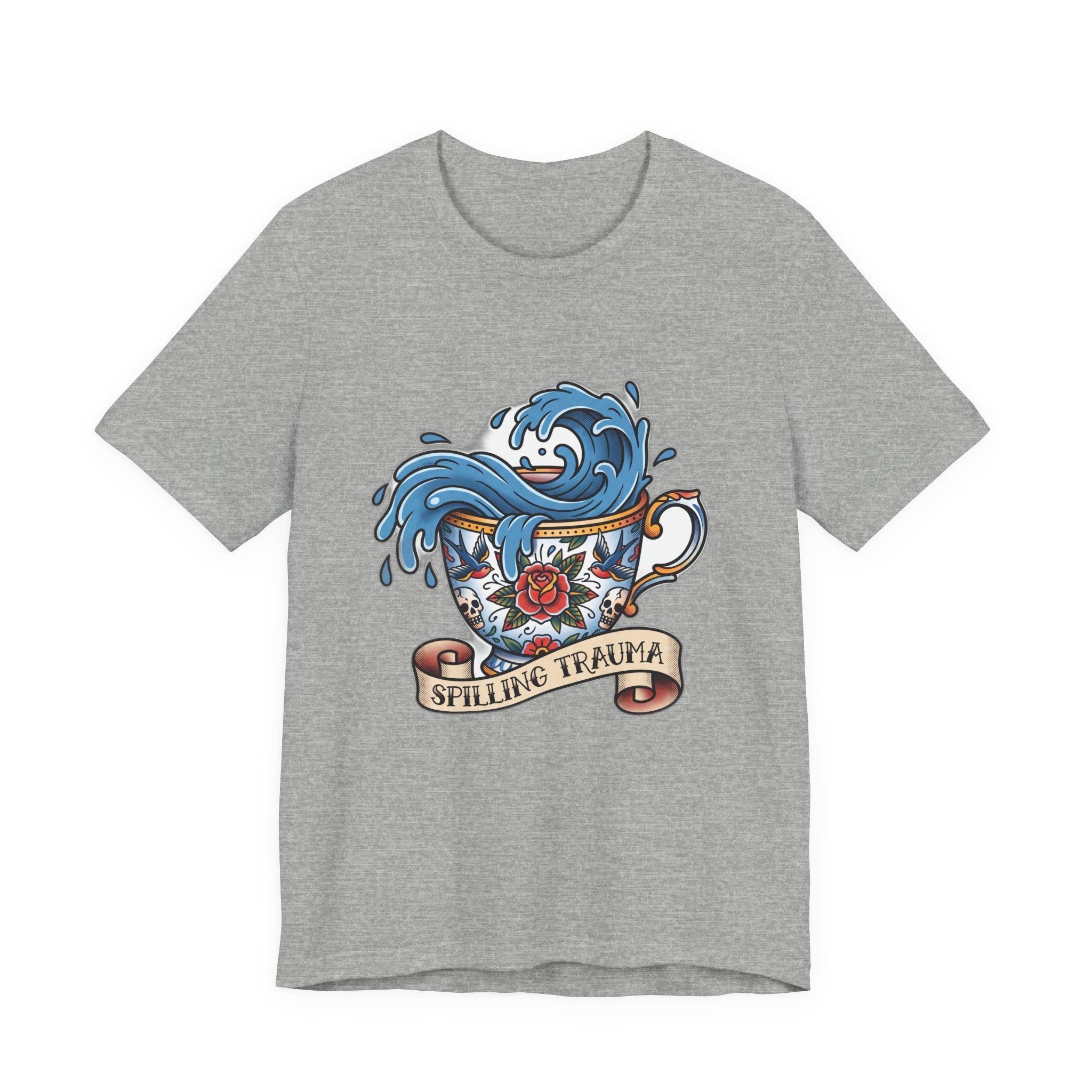 Spilling Trauma Traditional Tattoo Teacup