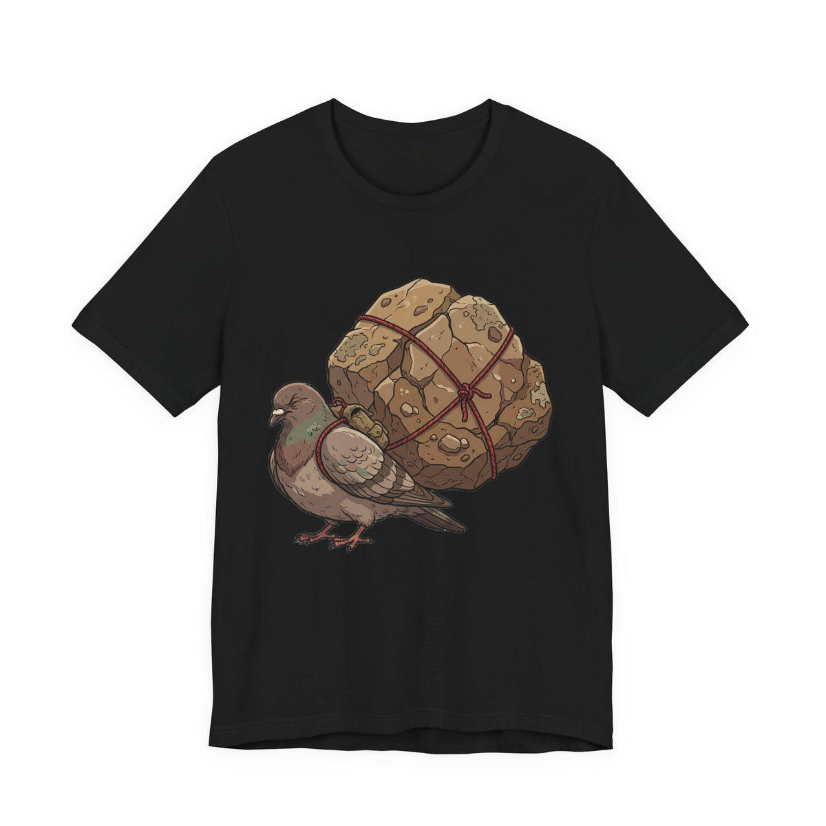 Emotional Baggage Pigeon Carrying Boulder