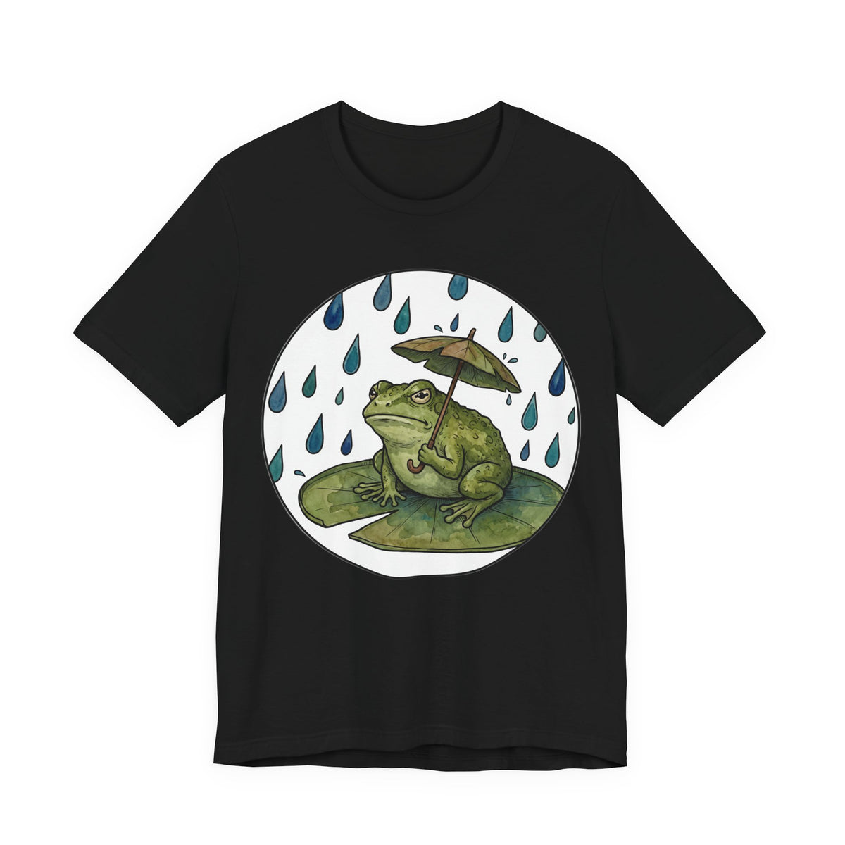 Grumpy Frog Rain Leaf Umbrella Cottagecore