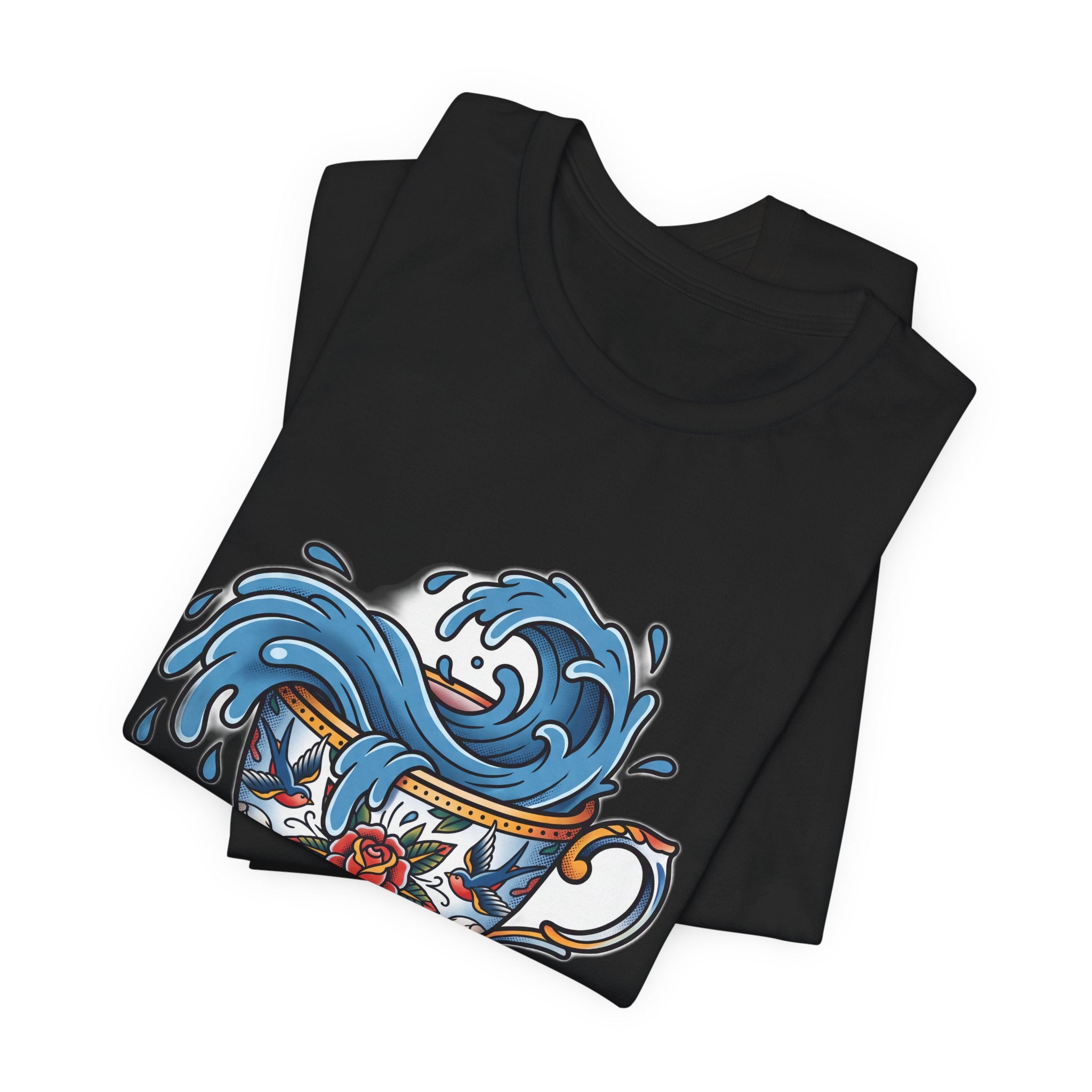 Spilling Trauma Traditional Tattoo Teacup