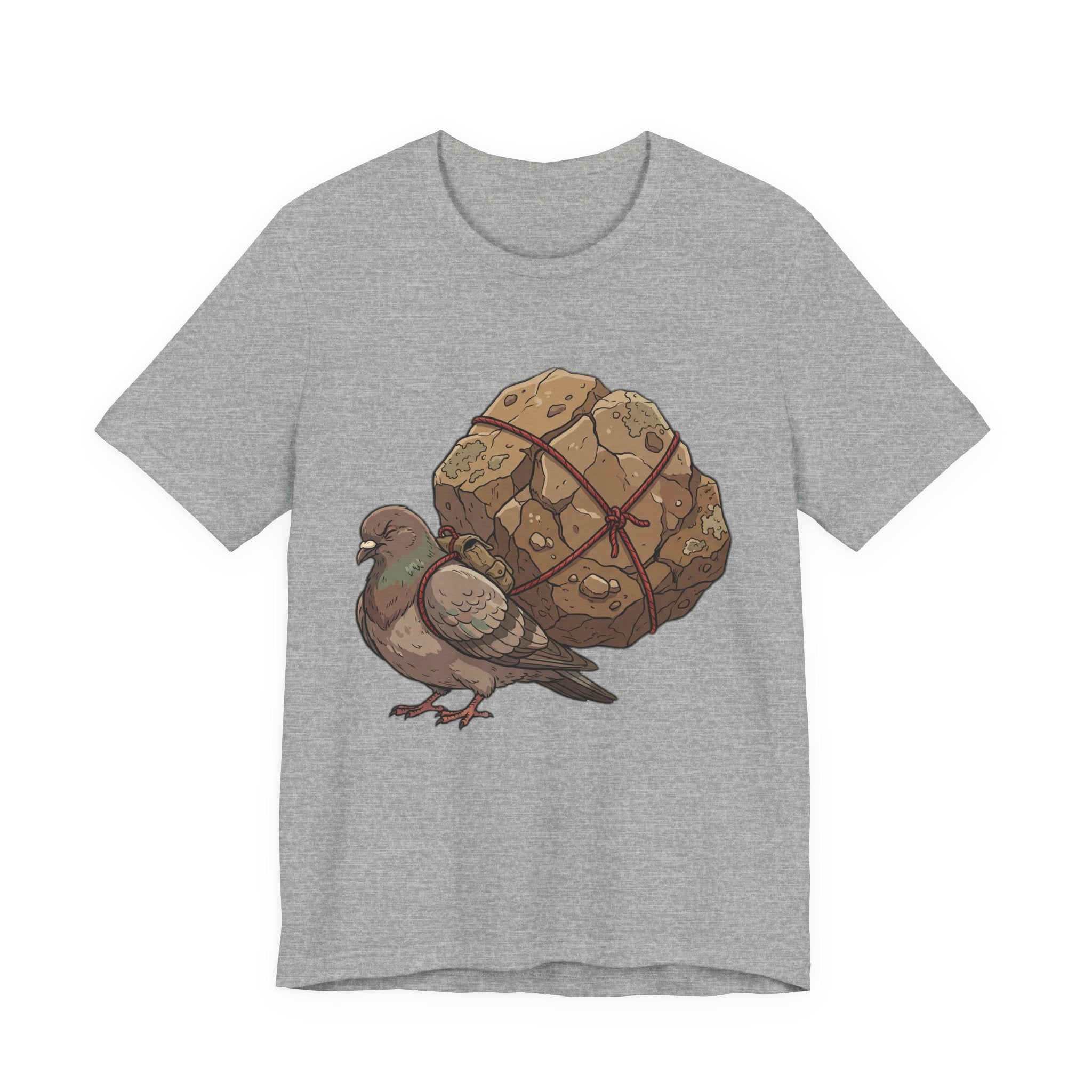 Emotional Baggage Pigeon Carrying Boulder